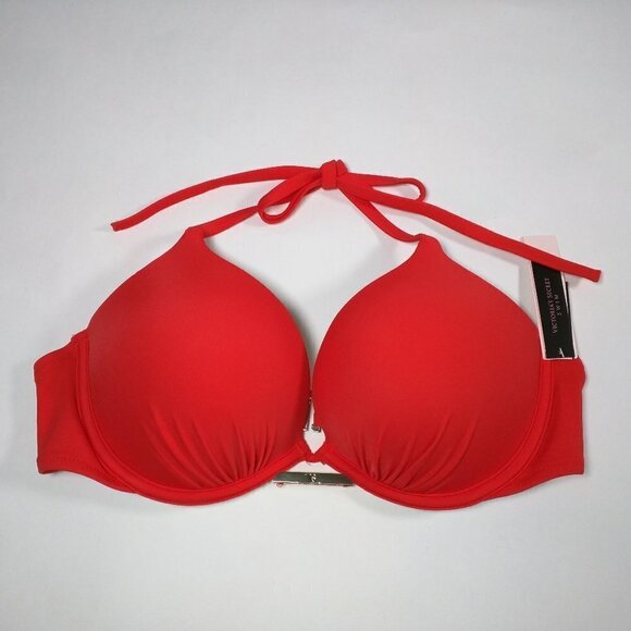 Victoria Secret 38DD Bombshell Push Up Bikini Top Red - Picture 3 of 12